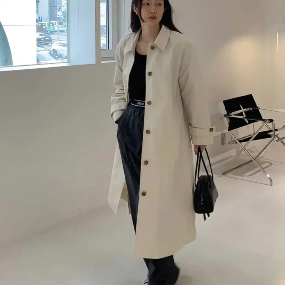 마리떼 W Mac Coat 아이보리