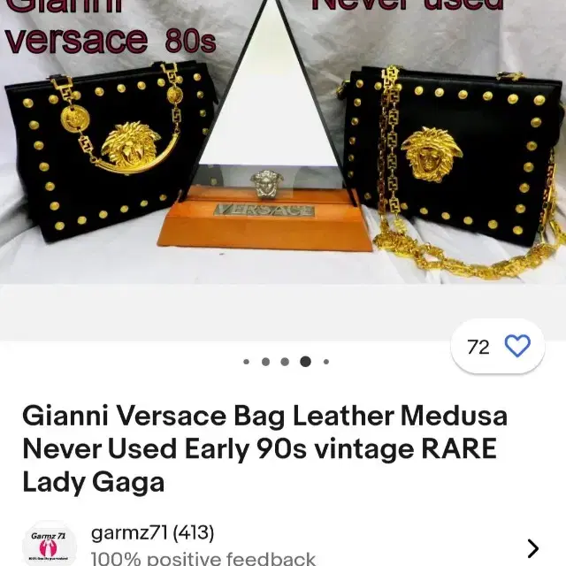 90's베르사체 메두사 골드체인 핸드백 GIANNI VERSACE BAG