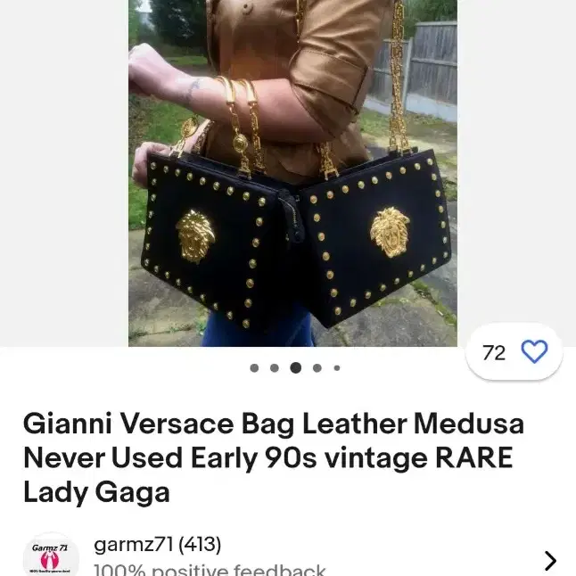 90's베르사체 메두사 골드체인 핸드백 GIANNI VERSACE BAG