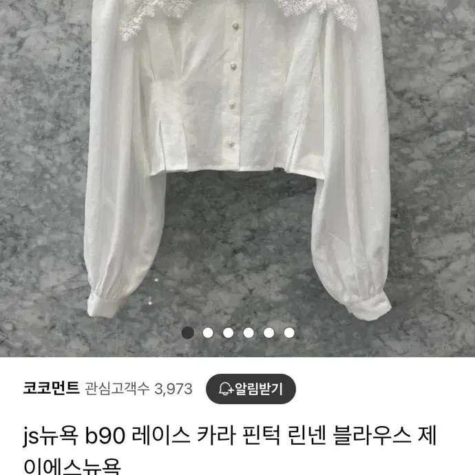 JS뉴욕 빅카라 레이스 린넨 블라우스