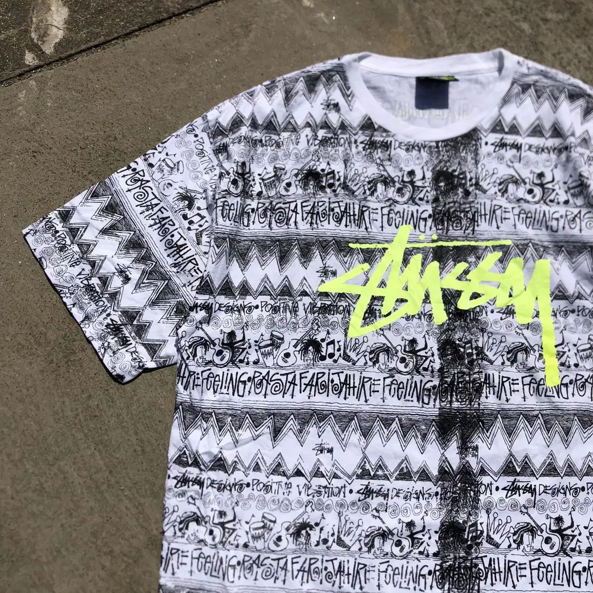 [XL] Stussy X Fragment Resonate 풀프린팅 반팔티