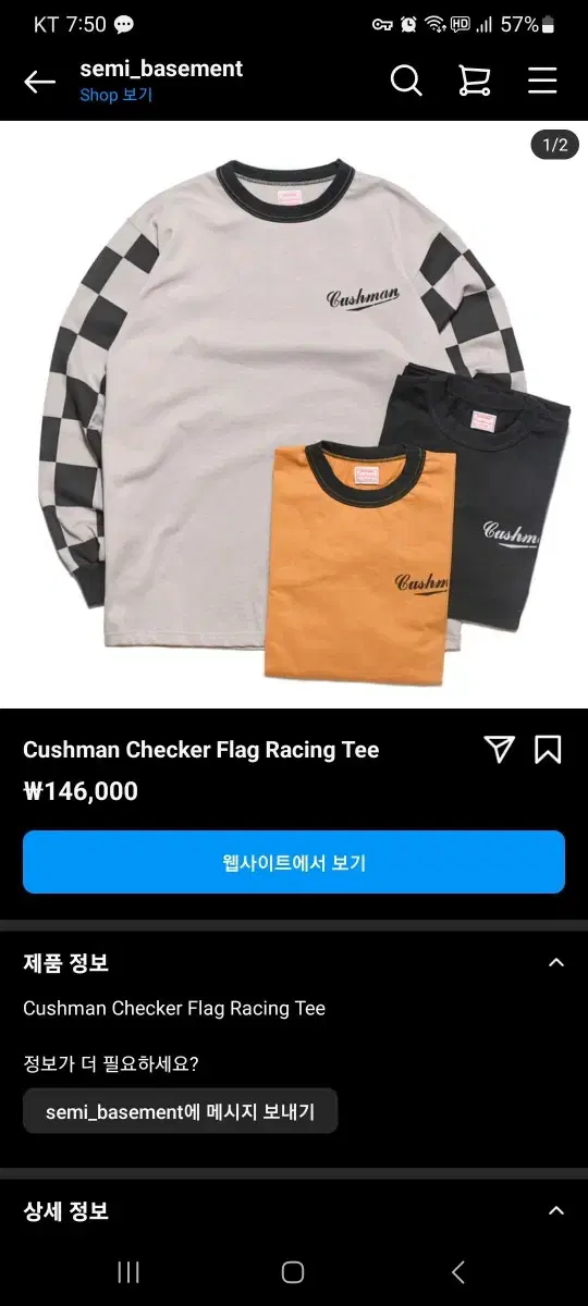 Cheque Flag Shirt Long Sleeve T-Shirt