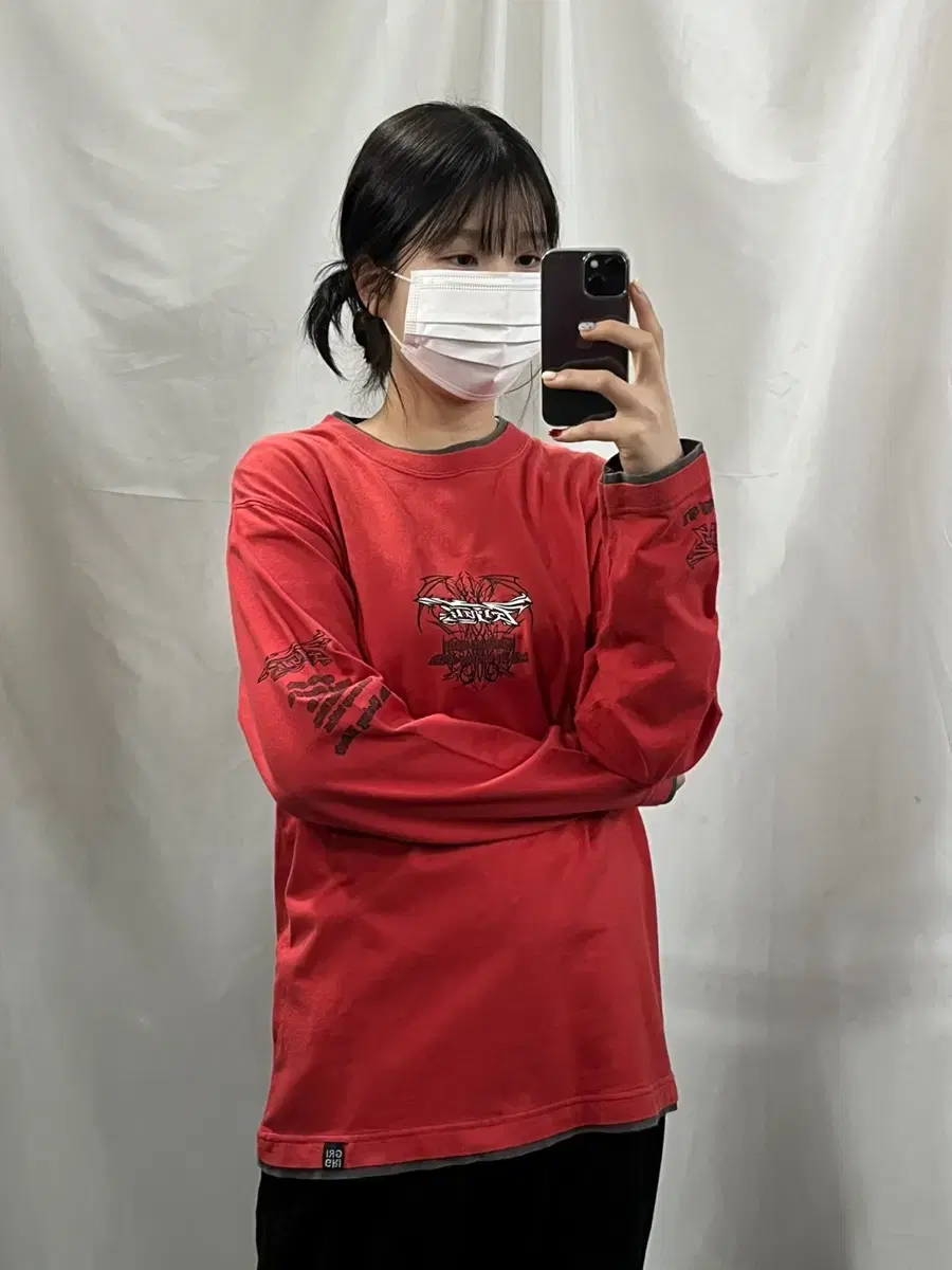 Grigri Rock Chicst Red Long Sleeve Tee M