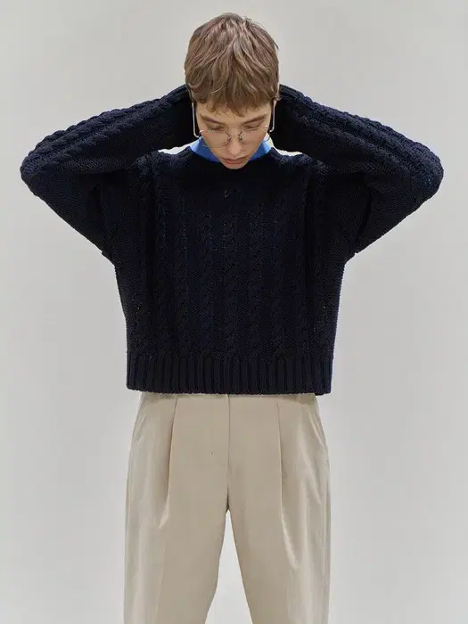 certo 쎄르토 paper cable knit [navy]