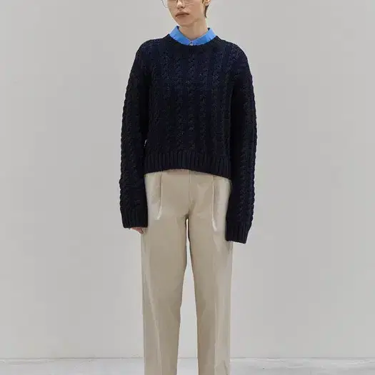 certo 쎄르토 paper cable knit [navy]