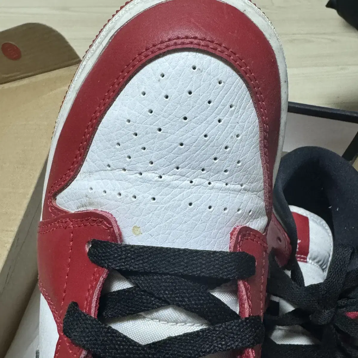 (GS) Jordan 1 Mid White Gym Red Black