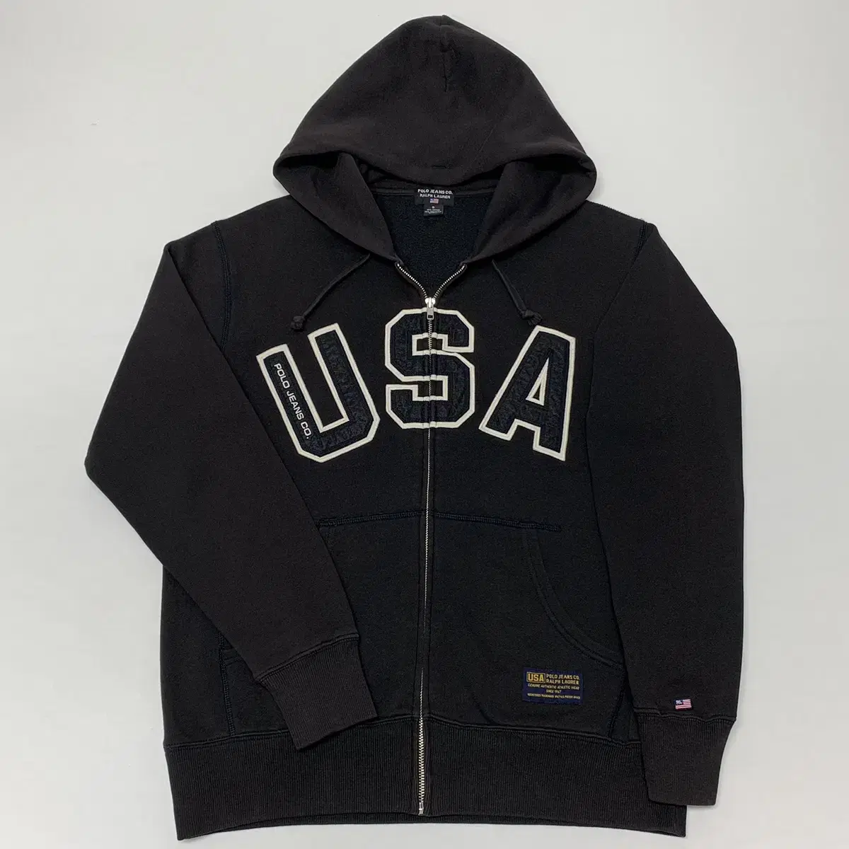 Polo Ralph Lauren USA Overfit Brushed Hooded Zip-Up (S)