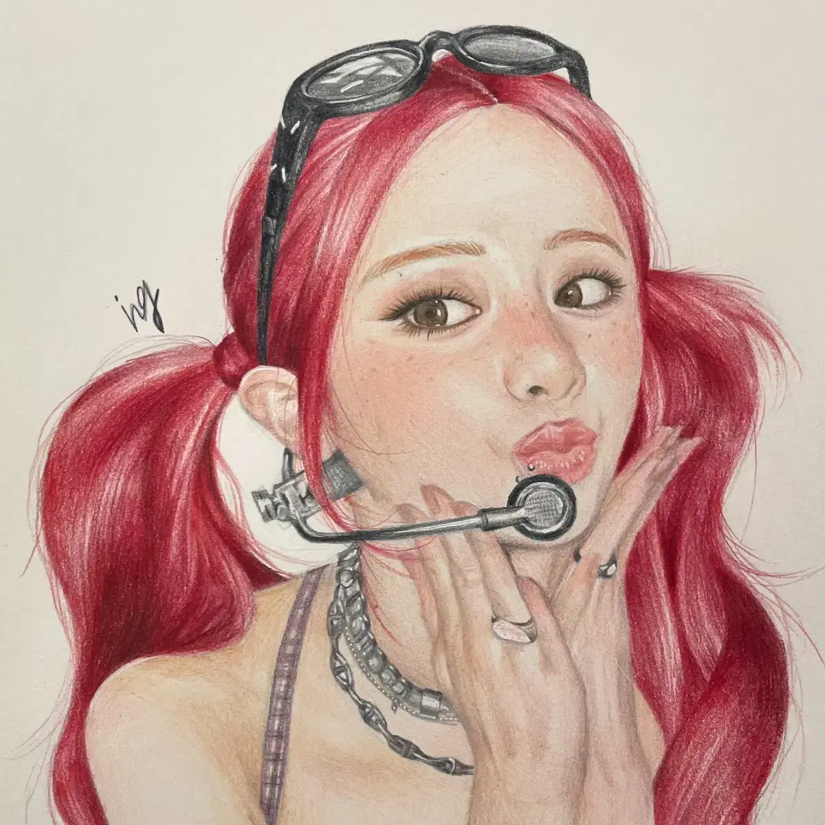 색연필 인물화 그림 커미션 받습니다