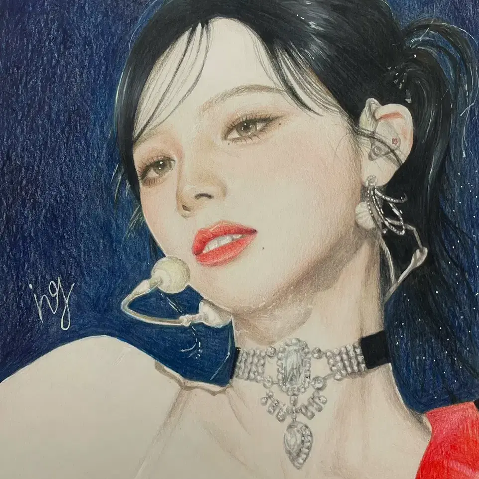 색연필 인물화 그림 커미션 받습니다