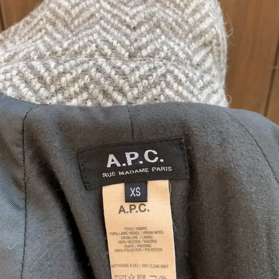 A.P.C. Herringbone Virgin Wool Coat