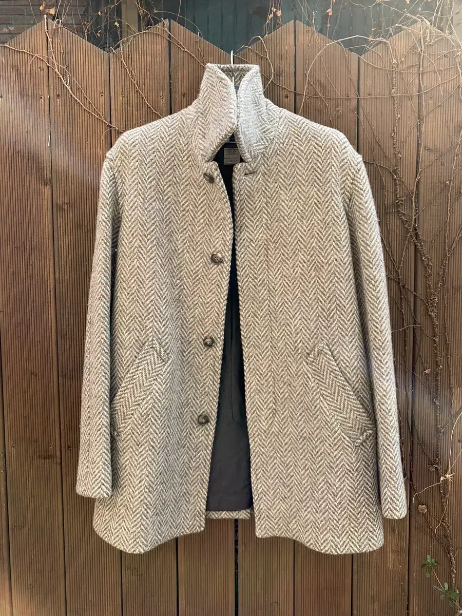 A.P.C. Herringbone Virgin Wool Coat