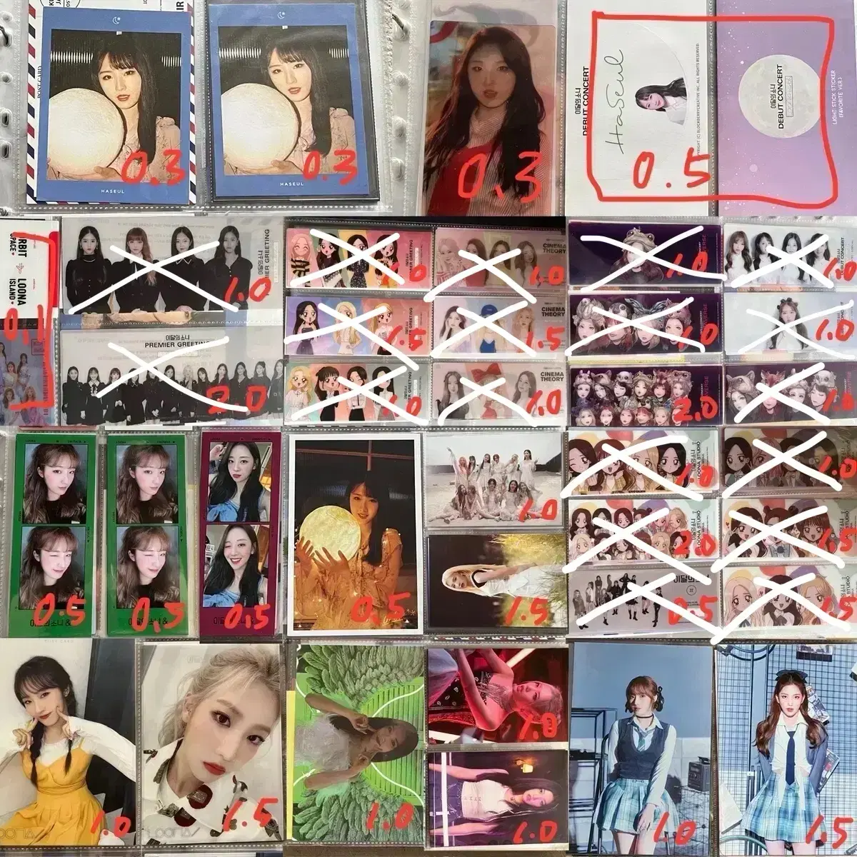 Loona of the Month special Tickets postcard Two clear photo kards, etc.