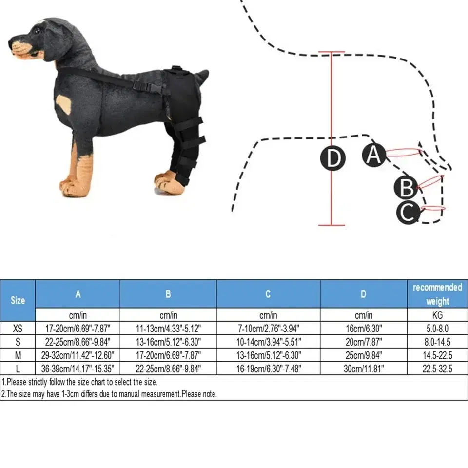 반려동물 개 강아지 무릎 관절 보호대 패드 다리교정기