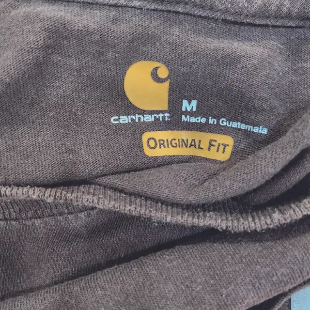 칼하트(carhartt) 브라운 포켓 반팔티