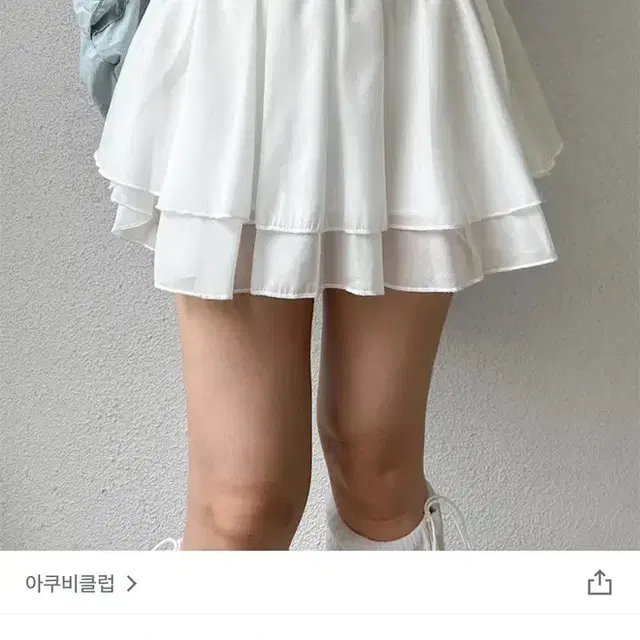 아쿠비클럽 발레코어 치마 미니스커트 쉬폰 플레어 러블리힙 빈티지