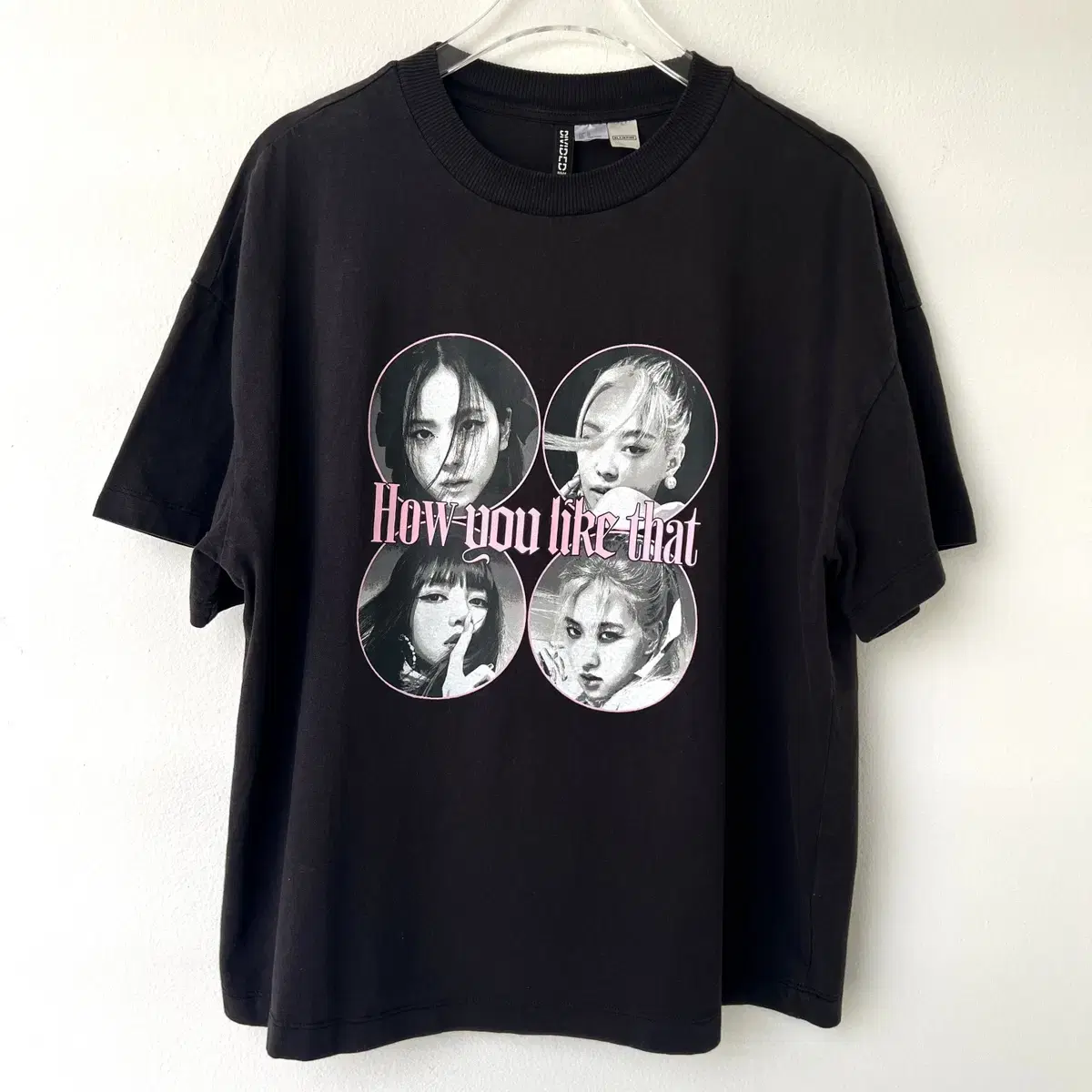 Black pink T-shirt H&M