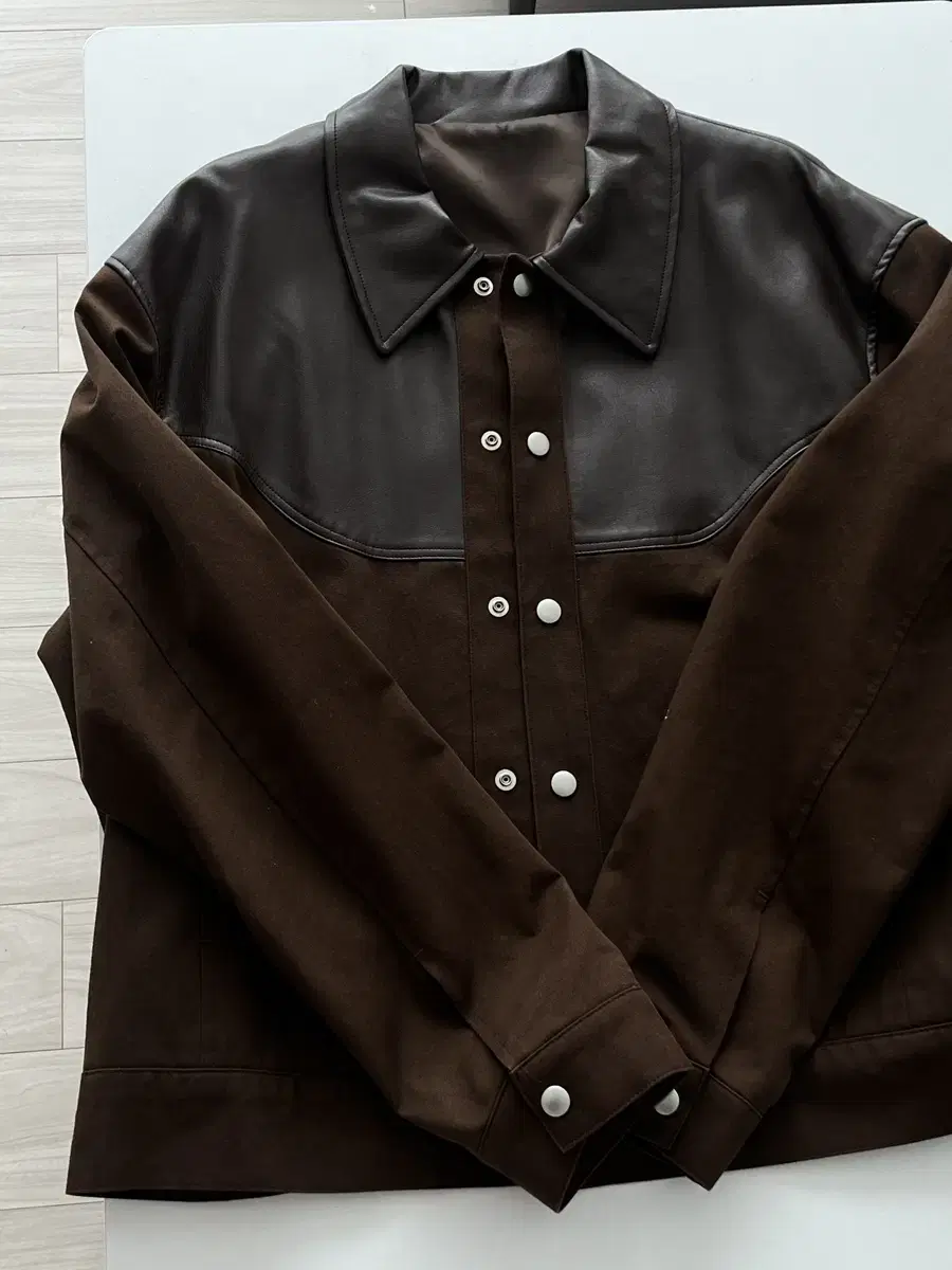 Hourscope Western Shirt Jacket (Brown L)