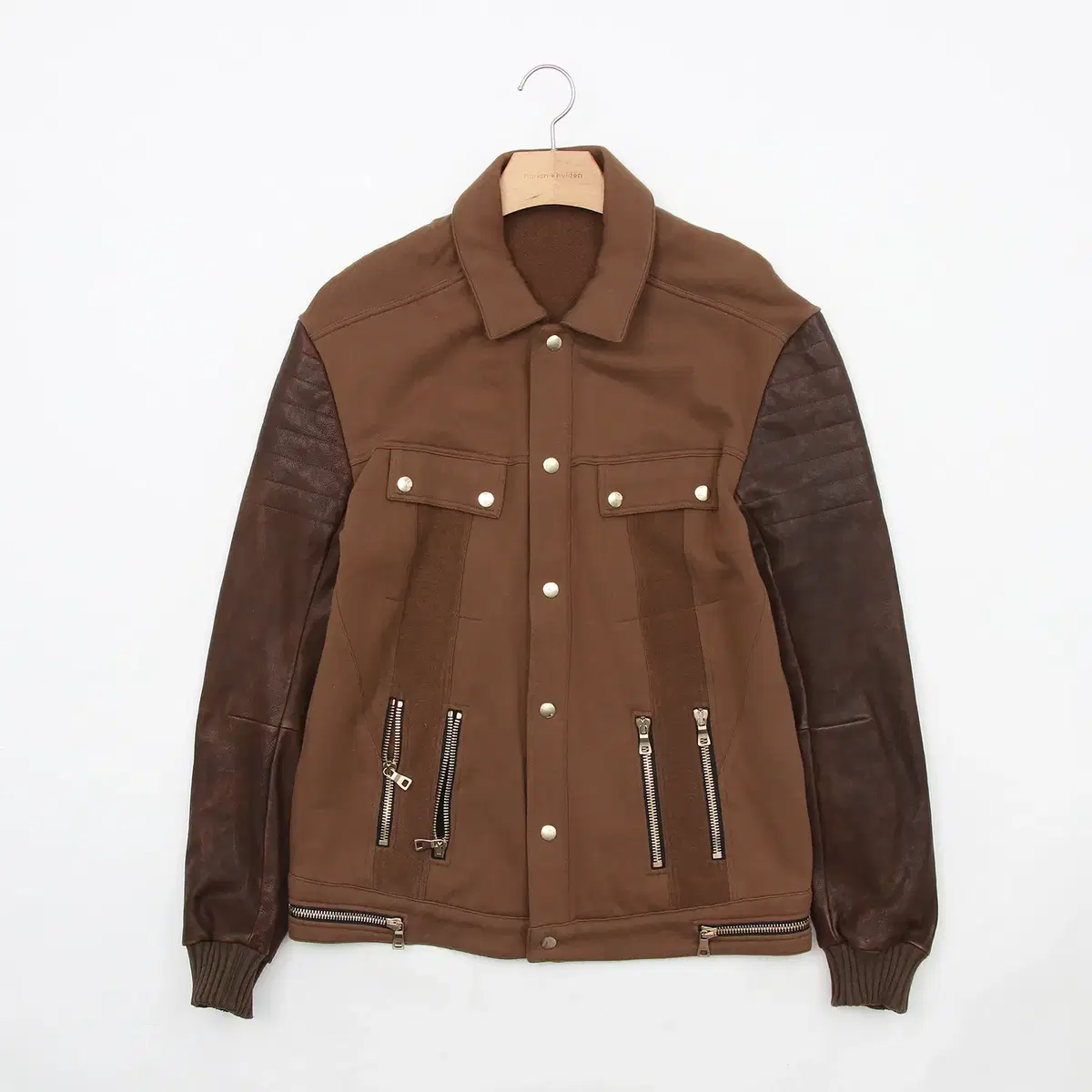 XL Balmain Sheepskin Colorblocked Jacket PR367