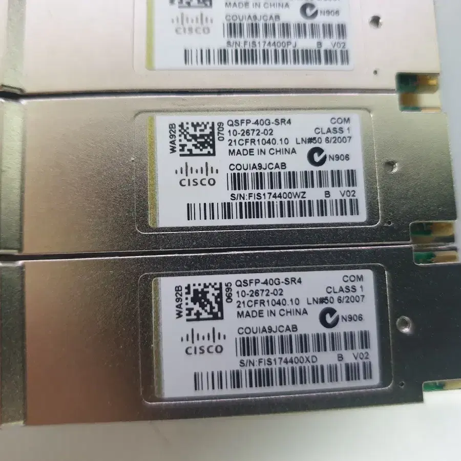 CISCO 40G QSFP 광모듈, 지빅 - QSFP-40G-SR4