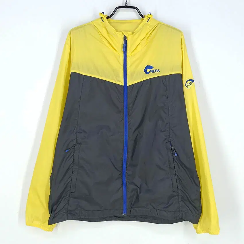 NEPA Men's Lightweight Nylon Hooded Windbreaker Yellow M (HU30359)