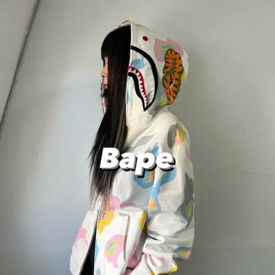 베이프 캔디카모 샤크 후드집업 판매합니다 bape