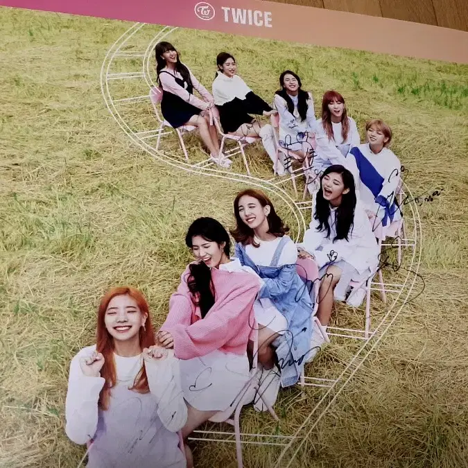 트와이스 싸인 사인 포스터 Twice