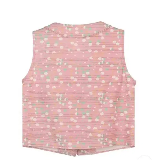 mgmg 빈티지 레트로 ribbon vest blouse pink