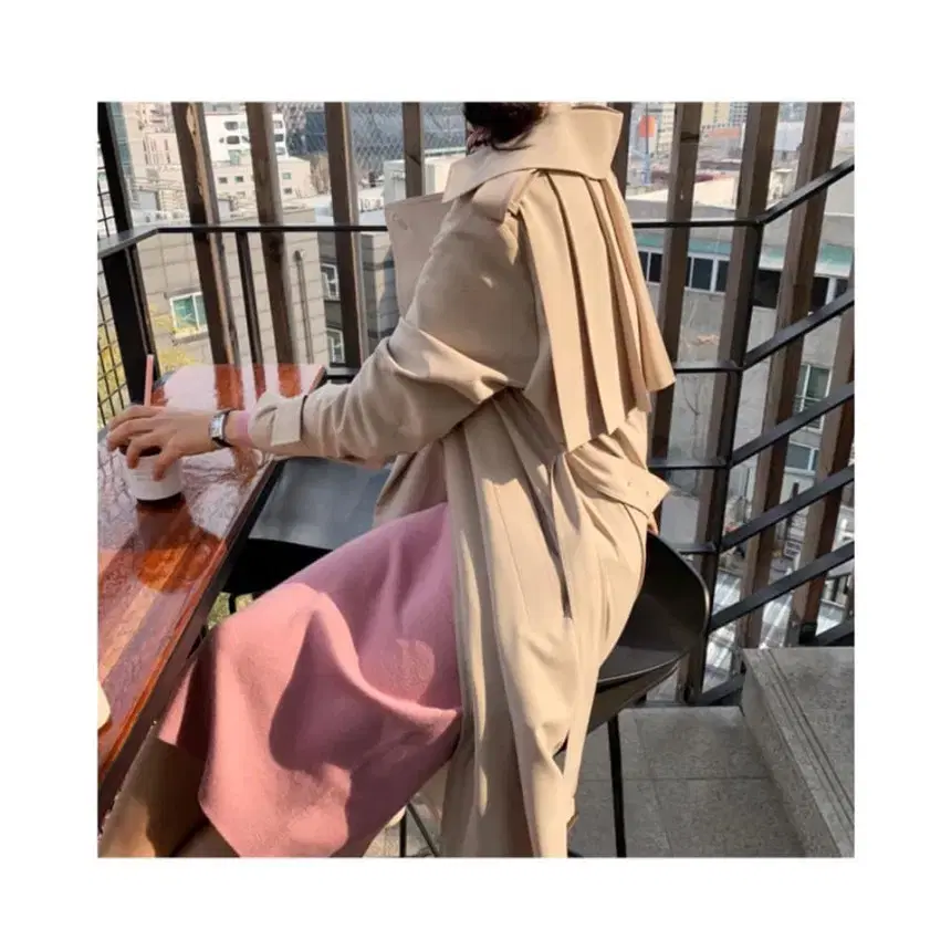 Debeige's shirred trench coat