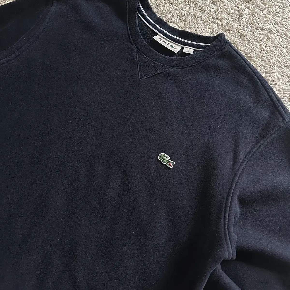 [L] 라코스테 스포츠 LACOSTE SPORT 스몰로고 맨투맨 네이비