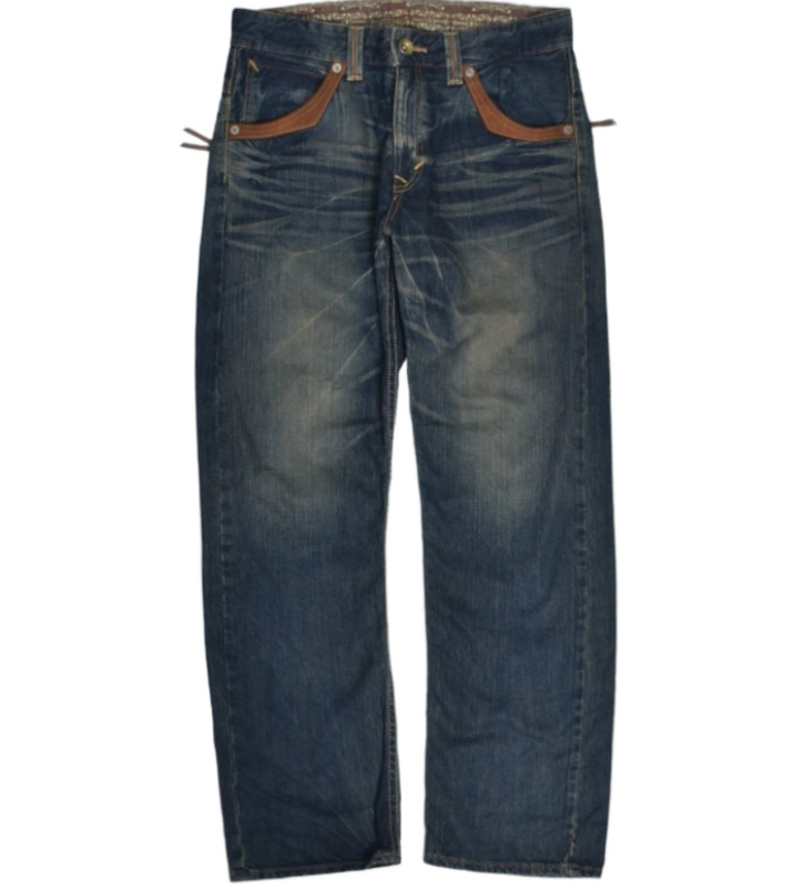 Imported Vintage Edwin Suede Detailing Western Jeans Denim Pants