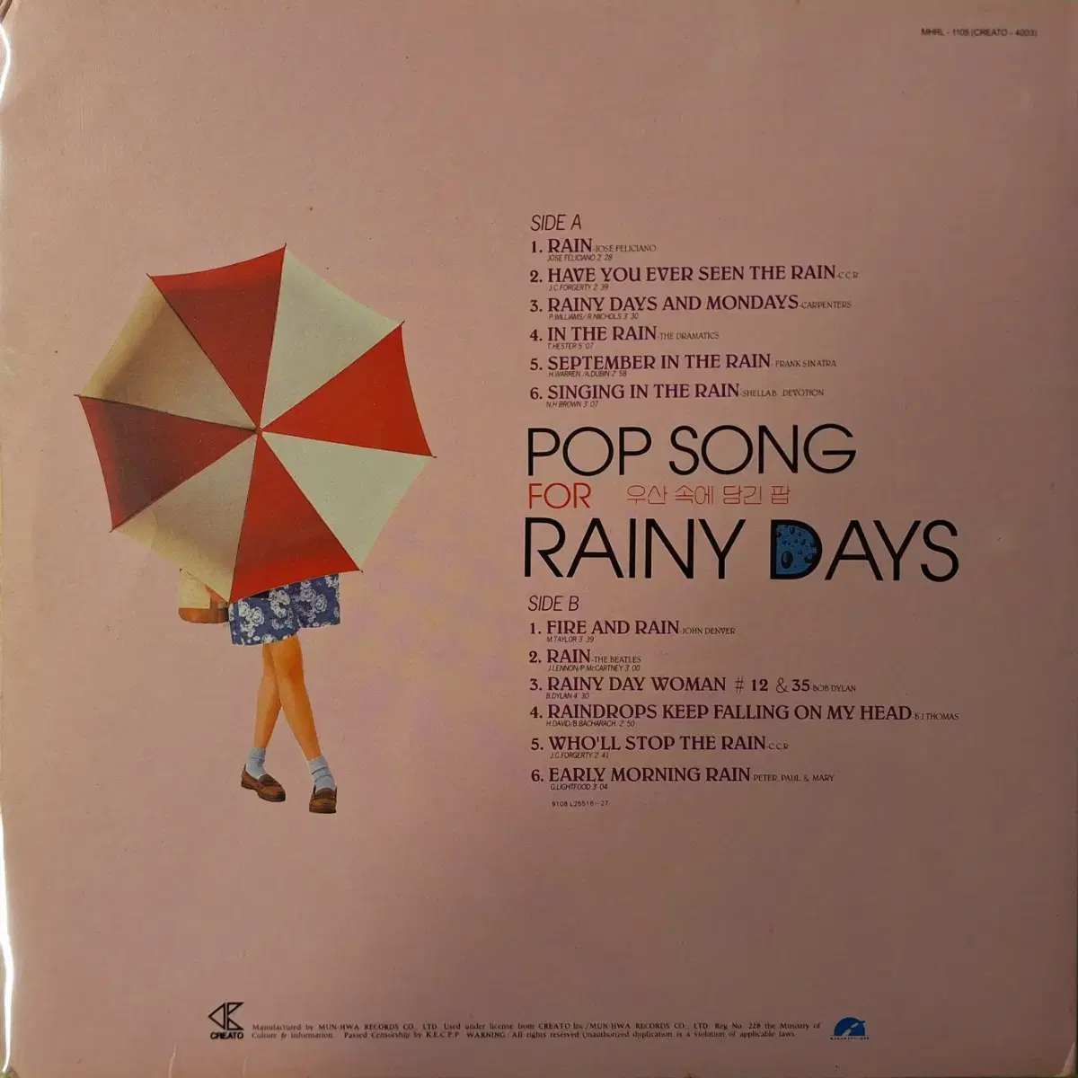 Pop Song for Rainy Days LP