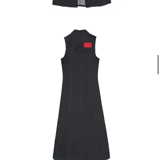 스컬프터 Maxi Sleeveless Denim Coat Indigo B