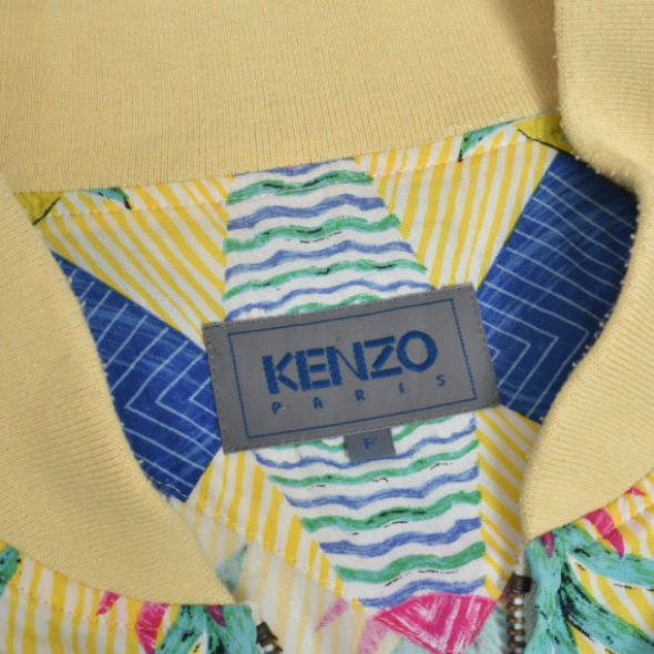 수입 명품 빈티지 90S KENZO 겐조 트로피컬 패턴 레이온 블루종