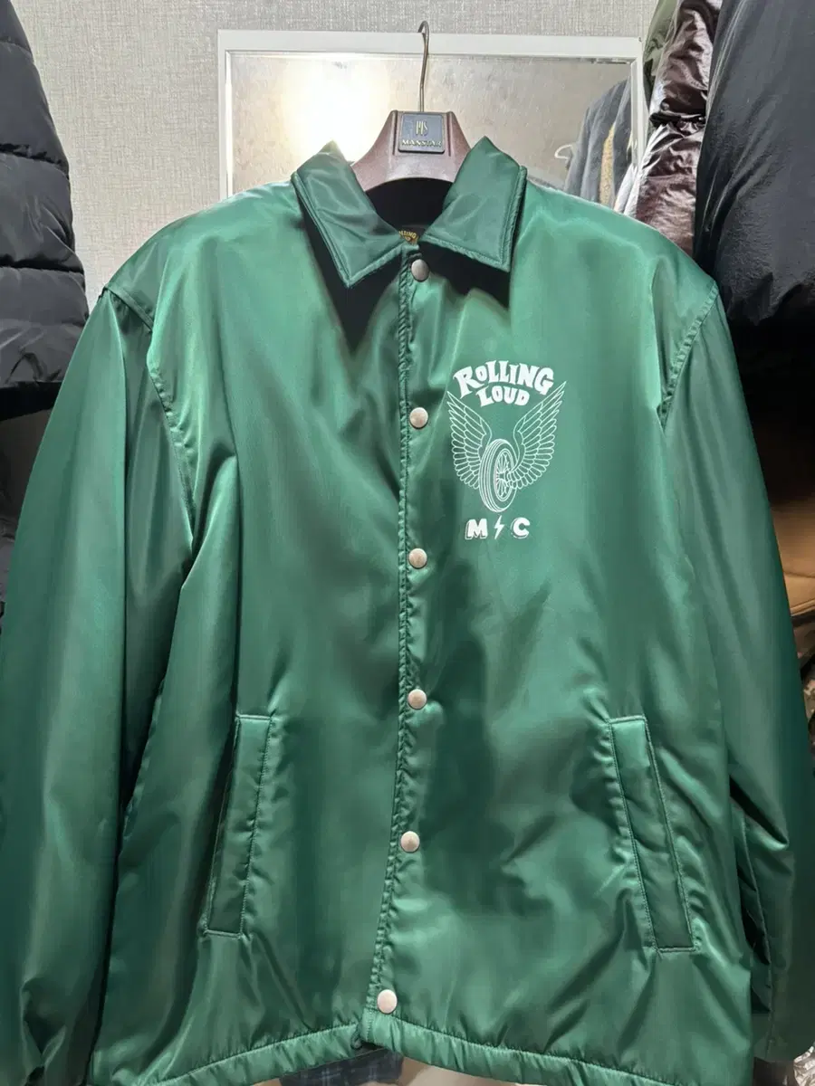 Rolling Loud Coach Jacket Green Size 2 Blackout Blindfold Piles