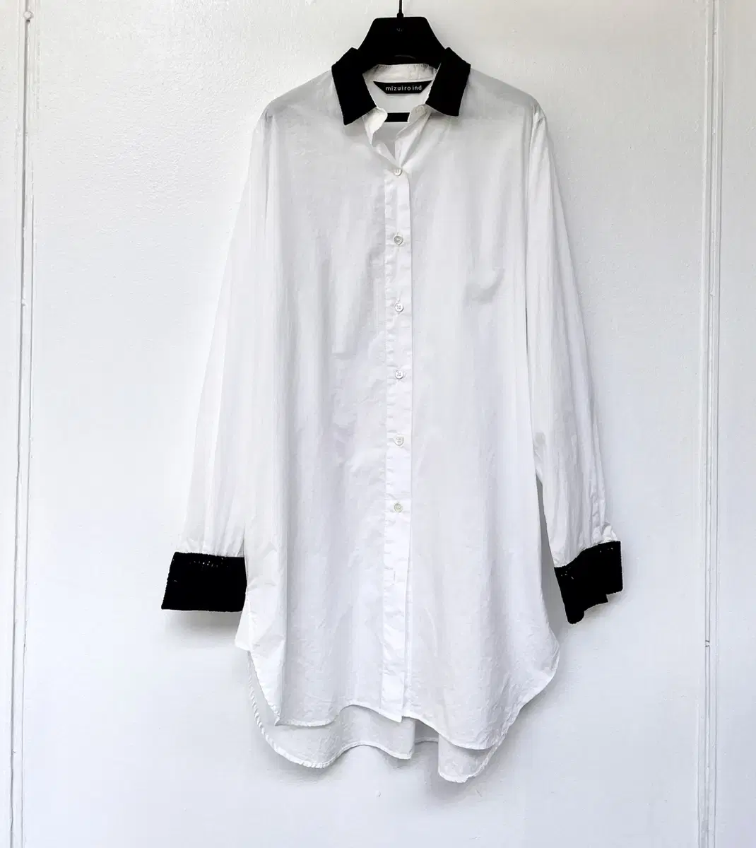#boonshop# mizuiroind mizuiro ind Long Shirt White Long Shirt