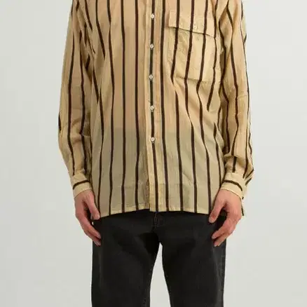 캡틴선샤인 SAFARI SHIRT BEIGE STRIPE 40