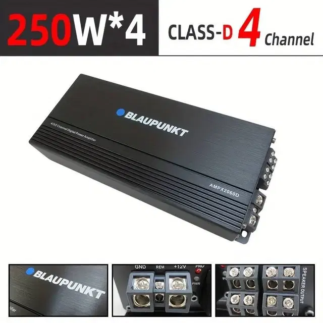 신상품 BLAUPUNKT 4 채널 AB 클래스 12V 차오토바이 용 앰프