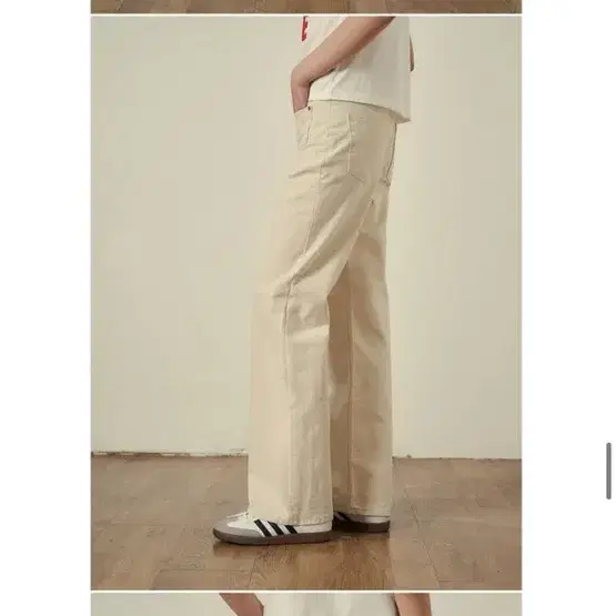 반원아틀리에 pigment front pocket pants 크림 m