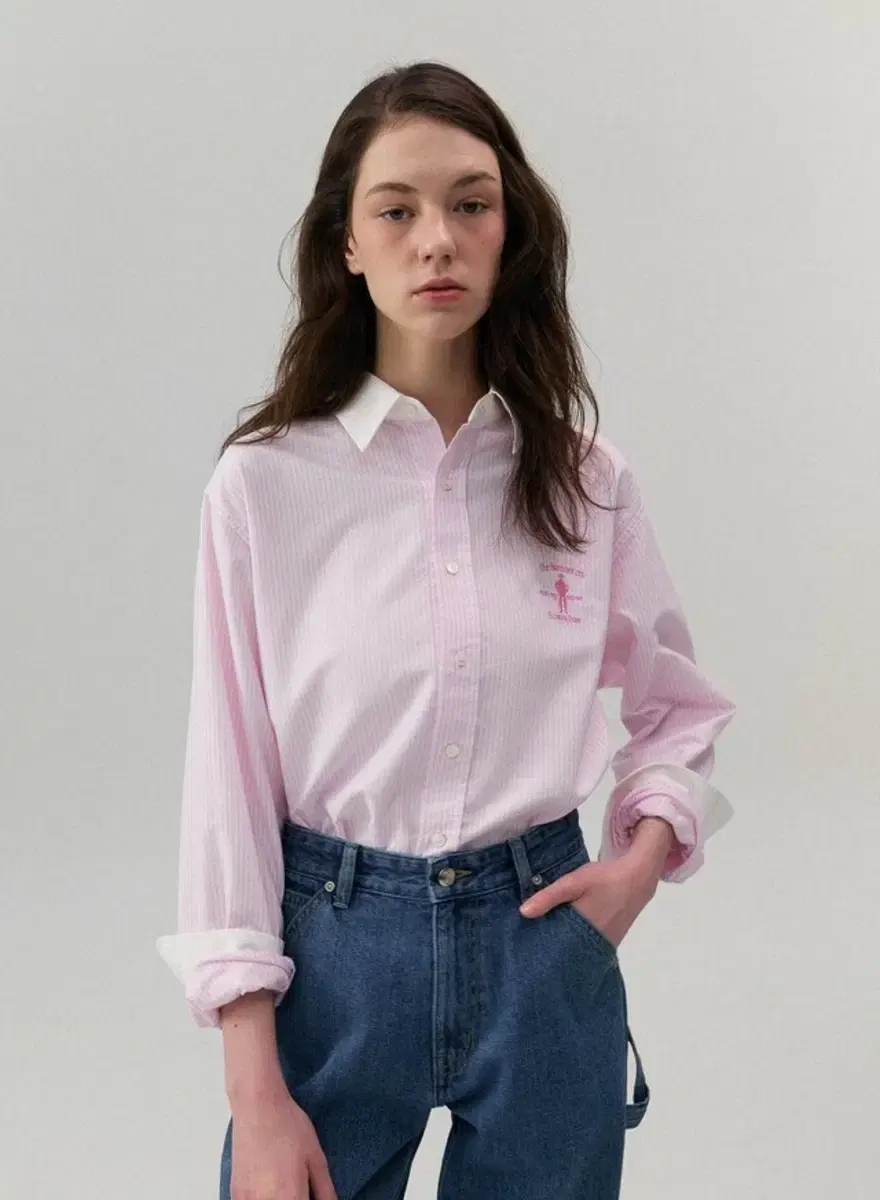 The Barnett Pink Striped Flower Palm Uniform Shirt