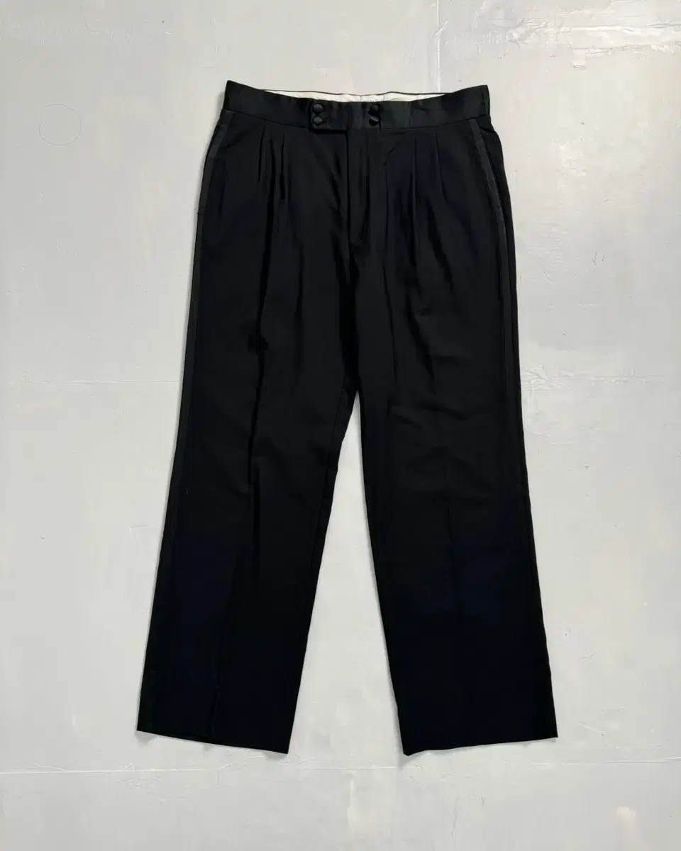 80s gucci two tuck side line trouser