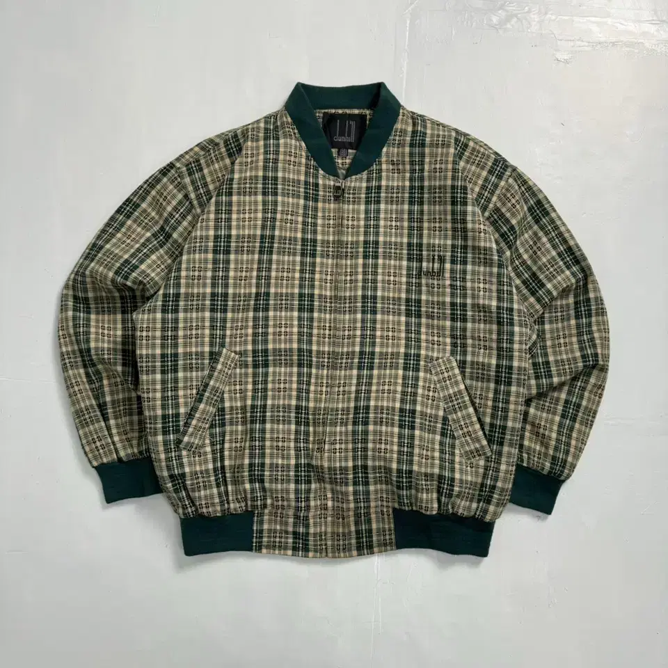 80s alfred dunhill check blouson