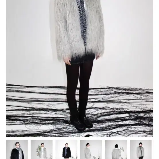 미애 퍼 자켓 Fur jacket gray