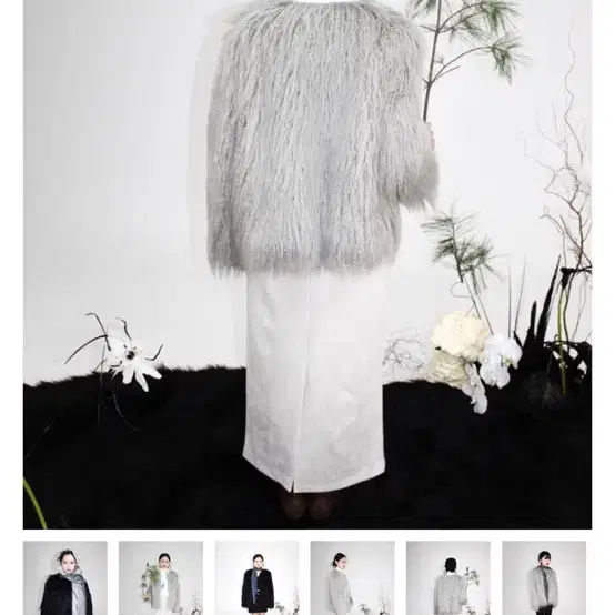 미애 퍼 자켓 Fur jacket gray