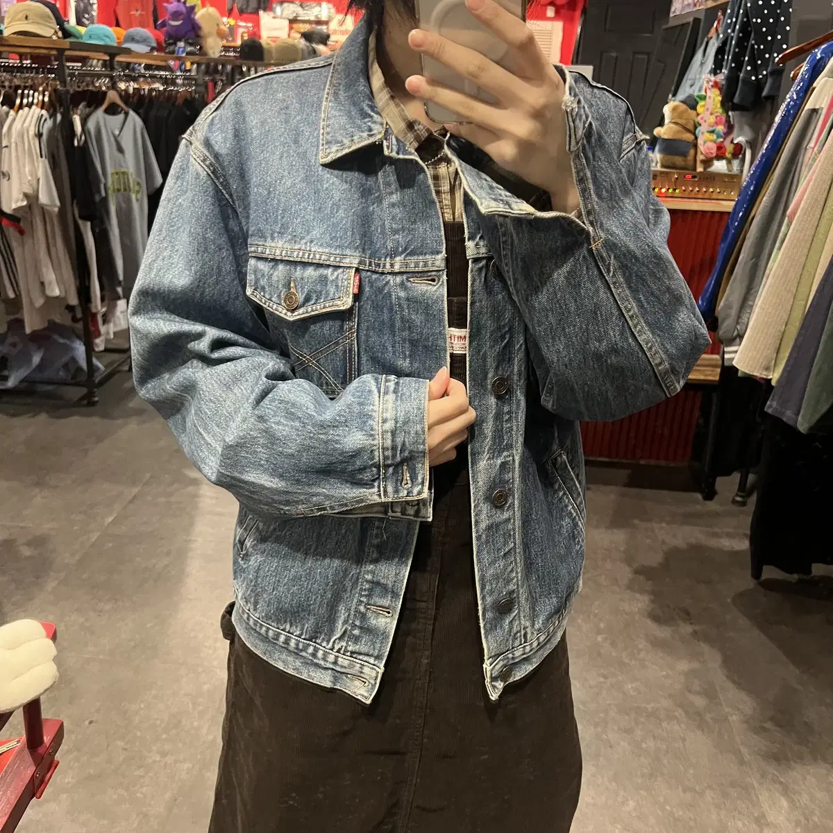 (END) LEVI'S 리바이스 501 더블 포켓 데님 청자켓 L