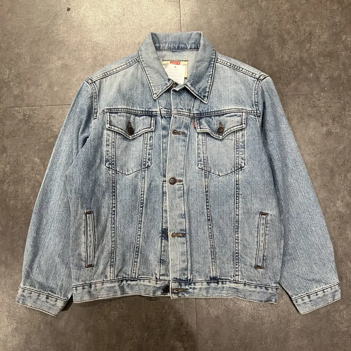 (END) LEVI'S 리바이스 연청 워싱 데님 자켓 더블 포켓 청자켓