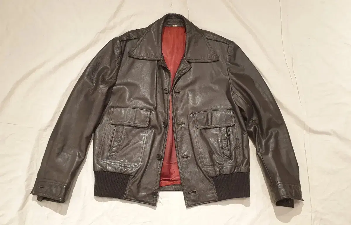 M-L>90s Vintage Leather Jacket