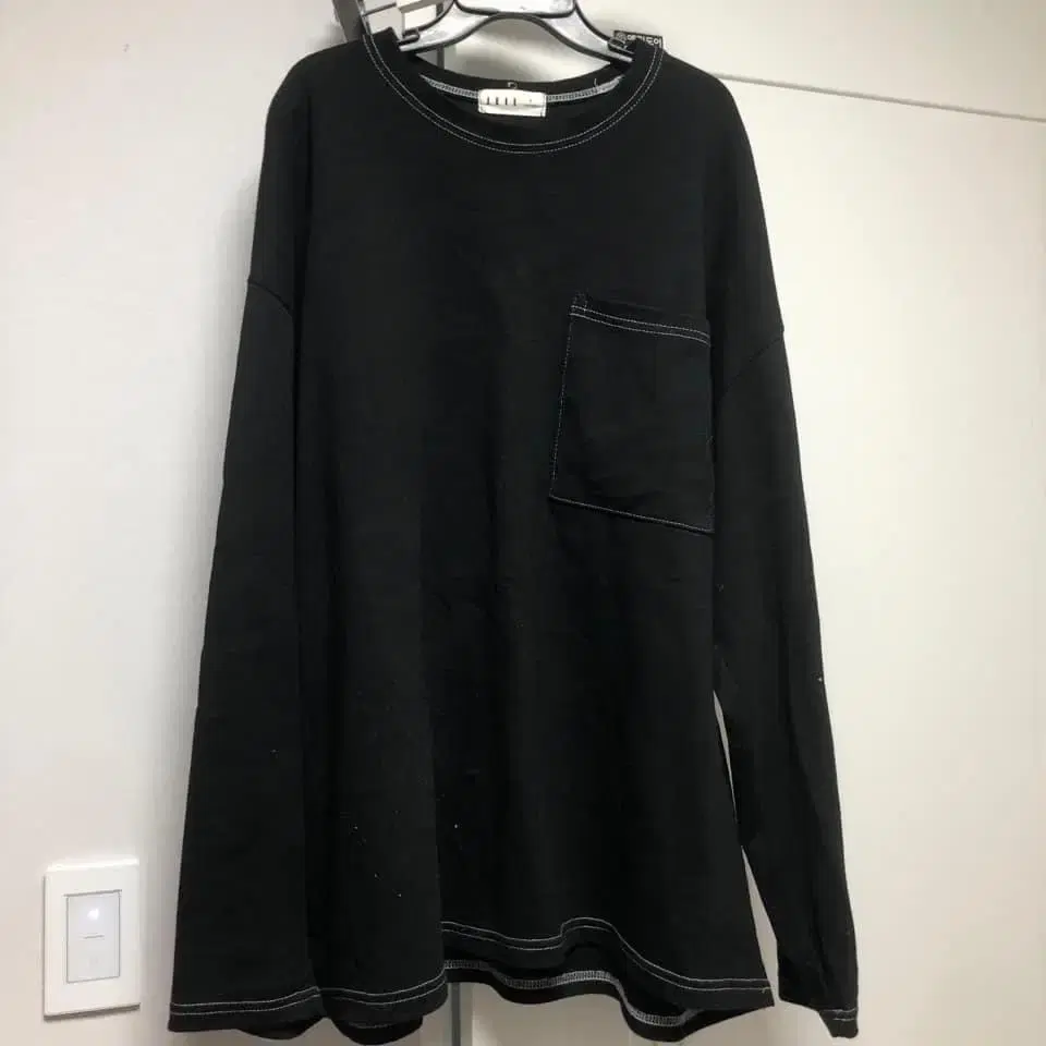 Stitched Black Long Sleeve Tee 110