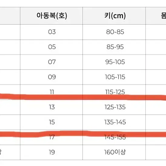 [저스트보니 외] 8~10세 / 키130 전후 사이즈 일괄 판매