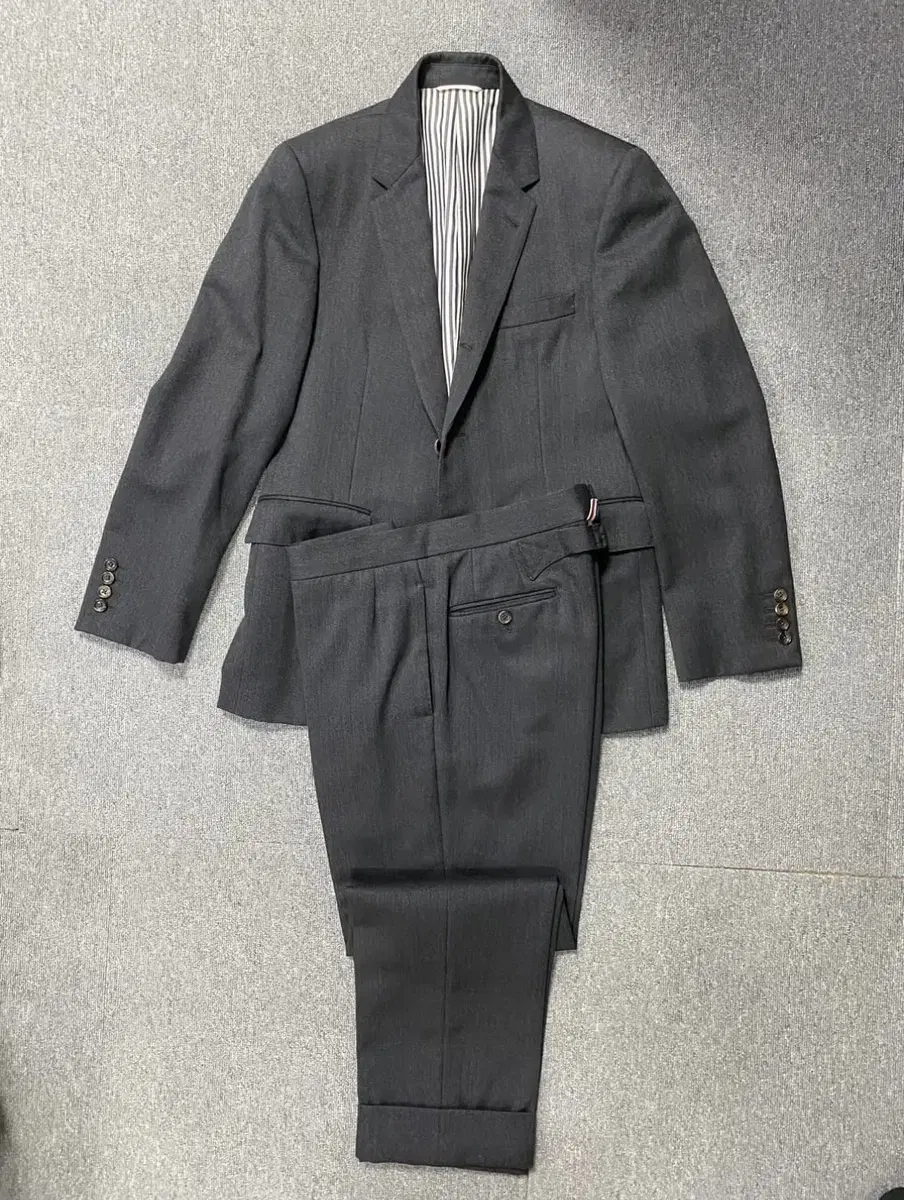 Thom Browne Dark Gray Classic Fit Suit (Hanger, Suitcase)