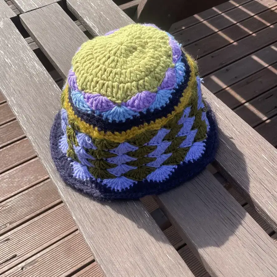 Handmade knit bucket hat